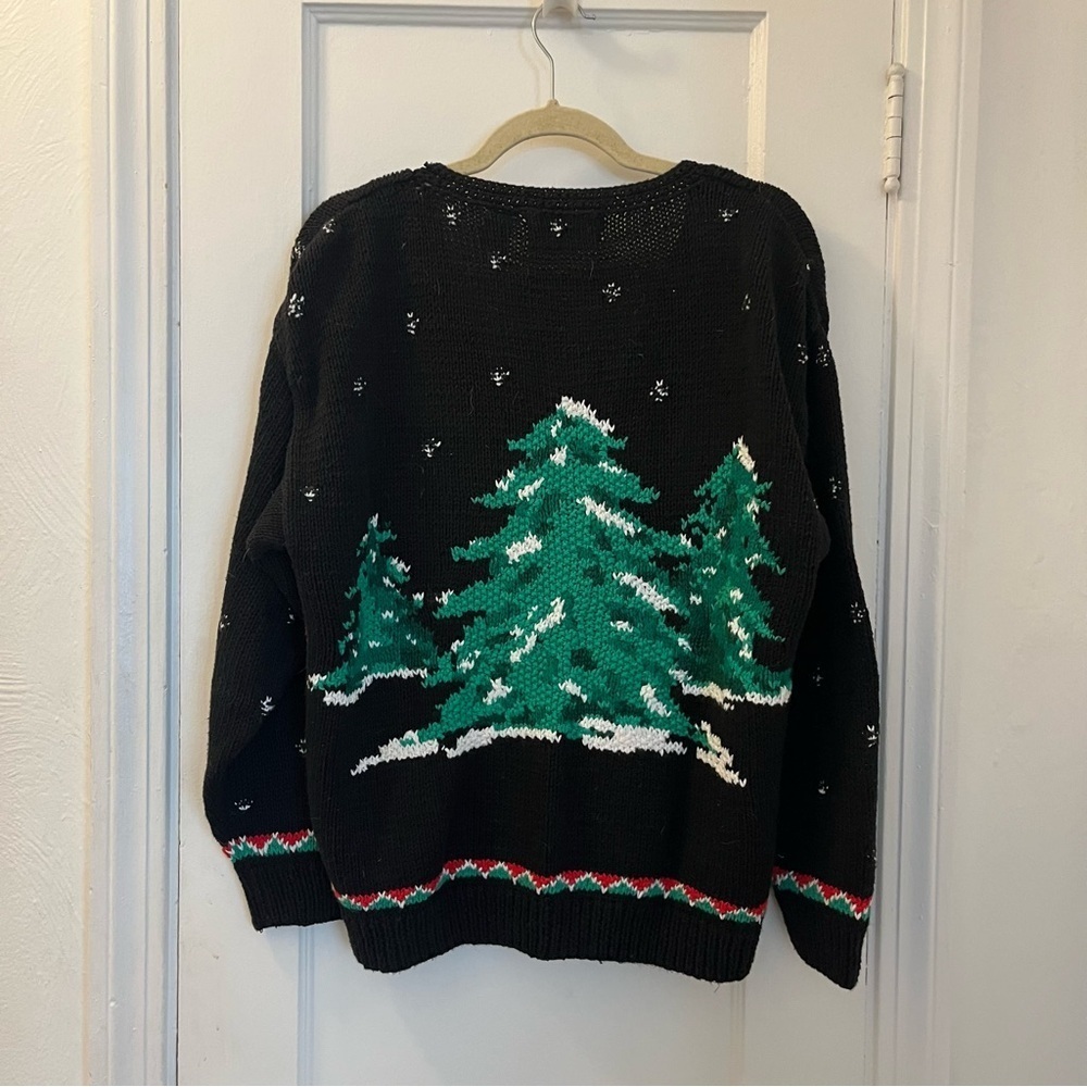 Northern Isles Hand Knit Santa Claus St Nick Ugly Christmas Sweater | large - Picture 2 of 8